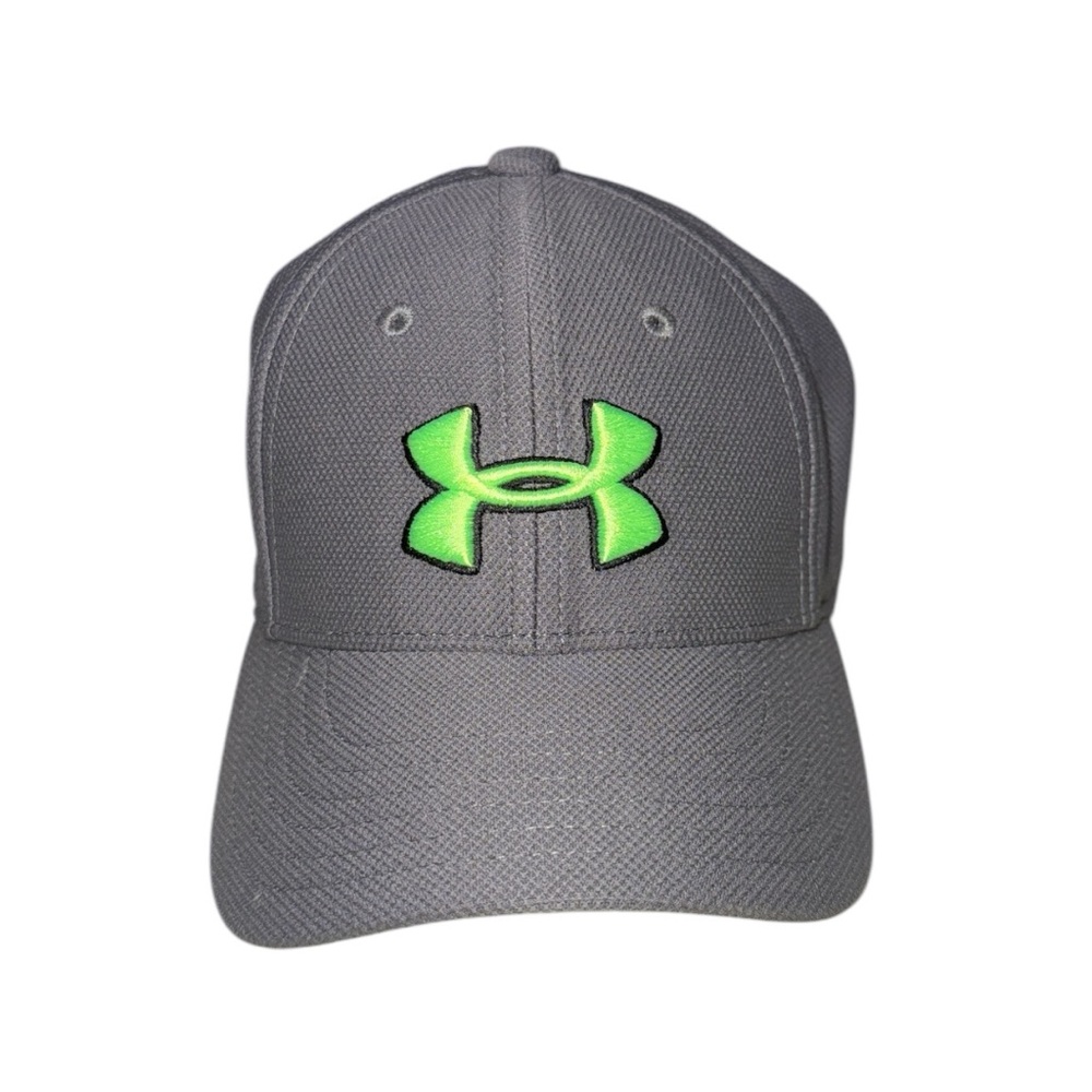 Kids Blitzing 3.0 Cap Grey/Gravity Green Flexfit - Under Armour